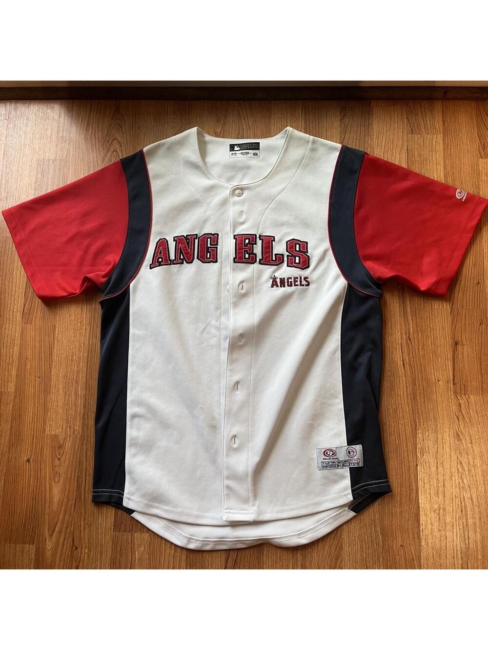 Y2K red white and blue angels MLB jersey | size M